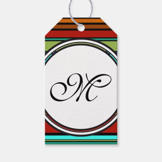 Sjabloon - Aangepaste jouw tekst, monogram en back Cadeaulabel (Voorkant)