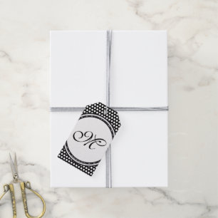 Sjabloon - Aangepaste jouw tekst, monogram en back Cadeaulabel