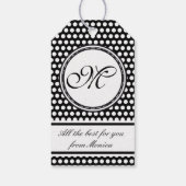 Sjabloon - Aangepaste jouw tekst, monogram en back Cadeaulabel (Achterkant)