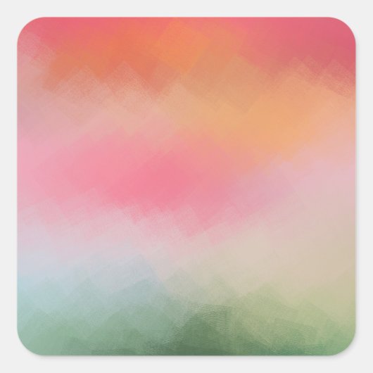 Sjabloon aangepaste moderne, kleurrijke Abstracte  Vierkante Sticker (Voorkant)