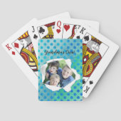 Sjabloon Aangepaste papiercentrale foto blauwe Sti Pokerkaarten (Achterkant)