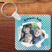 Sjabloon Aangepaste papiercentrale foto blauwe Sti Sleutelhanger (Voorkant)