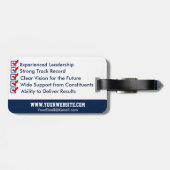 Sjabloon Aangepaste politieke campagne Bagagelabel (Achterkant horizontaal)