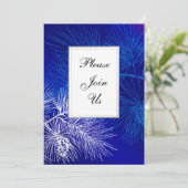 Sjabloon Aangepaste uitnodiging voor blauwe en wit (Staand voorkant)