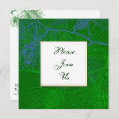 Sjabloon Aangepaste uitnodiging voor groene en bla (Voorkant / Achterkant)