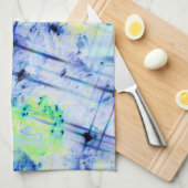 Sjabloon abstracte Blues Kitchen Towel Theedoek (Quarter Fold)