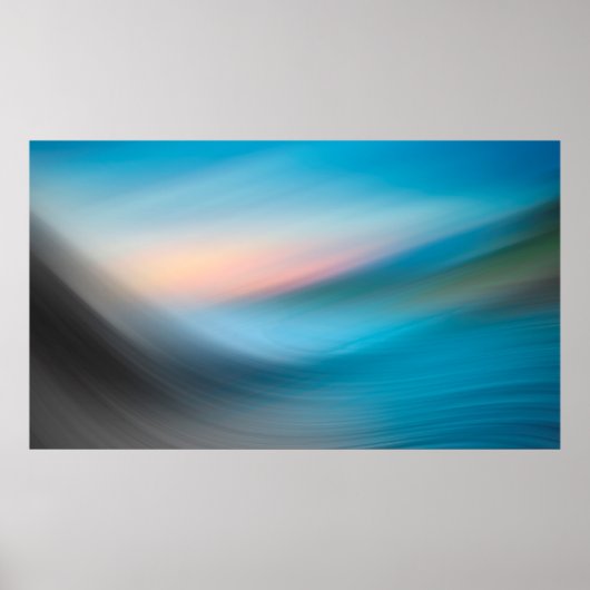 Sjabloon achtergrond golven abstract poster (Voorkant)