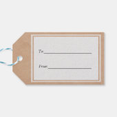 Sjabloon - Achtergrond papiertas Cadeaulabel (Achterkant Horizontaal)