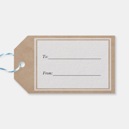 Sjabloon - Achtergrond papiertas Cadeaulabel (Achterkant Horizontaal)