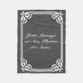 Sjabloon - achtergrond van het Chalkboard met rand Fleece Deken (Voorkant)