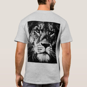 Sjabloon achterkant afdruk Pop Art Leeuwengezicht T-shirt