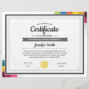 Sjabloon afdrukbaar certificaat