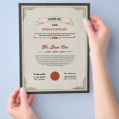 Sjabloon afdrukbaar certificaat flyer (Hand)