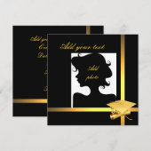 sjabloon afstuderen uitnodiging (Voorkant / Achterkant)