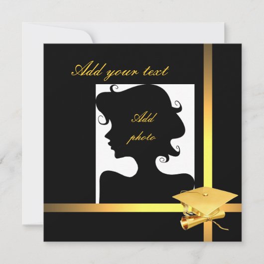 sjabloon afstuderen uitnodiging (Voorkant)