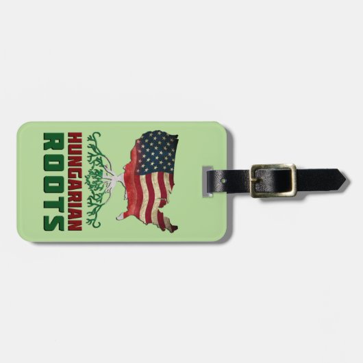 Sjabloon Amerikaans-Hongaarse Bagagelabel (Voorkant horizontaal)