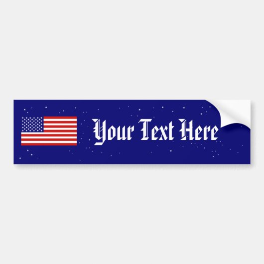 Sjabloon Amerikaanse vlag Bumpersticker (Voorkant)