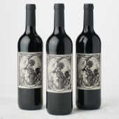 Sjabloon Antiek Bacchus-etiket Wijn Etiket (Flessen)