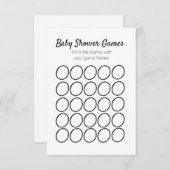 Sjabloon baby shower game (Voorkant / Achterkant)