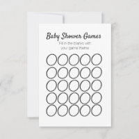 Sjabloon baby shower game