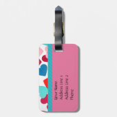 Sjabloon Bagagelabel hart (Achterkant verticaal)