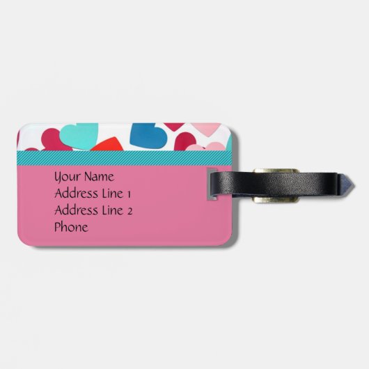 Sjabloon Bagagelabel hart (Achterkant horizontaal)