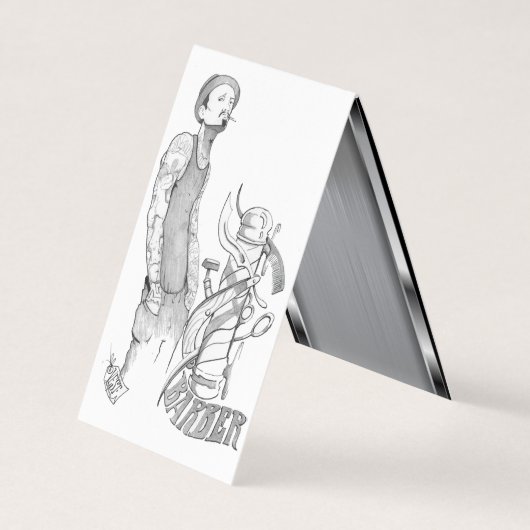 Sjabloon barber visitekaartjes (Voorkant)