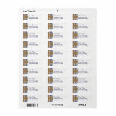 Sjabloon Barokblauw en Goudlabel Etiket (Full Sheet)