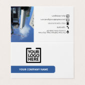 Sjabloon Bedrijfsoverzicht Visitekaartjes (Buitenkant ongevouwen)