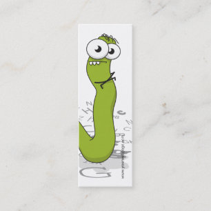Sjabloon bedrijfsprofiel boekworm mini Bladwijzer Visitekaartje