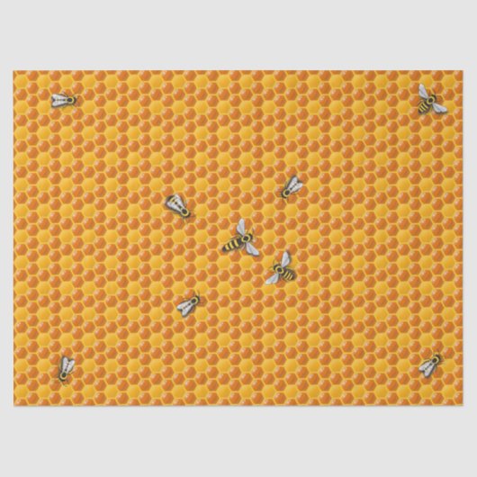 Sjabloon bijenkorven tissuepapier (Voorkant)