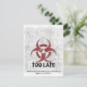 Sjabloon Biohazard Grunge  Kaart (Staand voorkant)