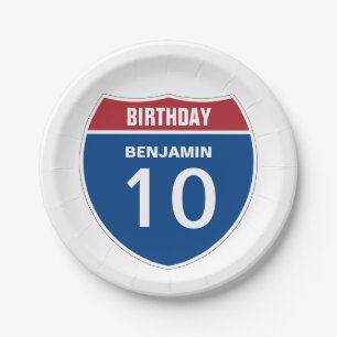Sjabloon BIRTHDAY INTERSTATE DESIGN Papieren Bordje