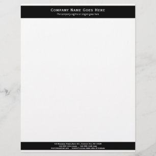 Sjabloon Black Bars Business Letterhead Briefhoofd