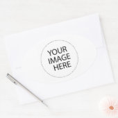 Sjabloon Blank Voeg je afbeelding tekst toe of koo Ovale Sticker (Envelop)