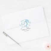 Sjabloon blauwe wervelkolom Sticker (Envelop)