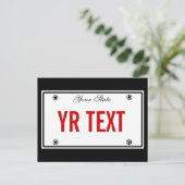 Sjabloon bord licentie briefkaart (Staand voorkant)