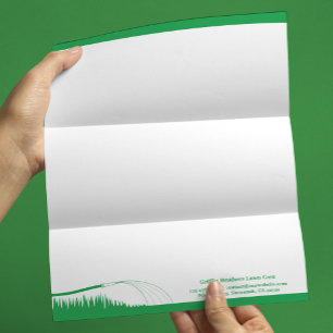 Sjabloon Briefpapier Gazonverzorging Landschapsarc Gepersonaliseerd Briefhoofd