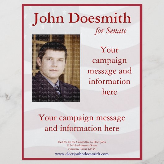 Sjabloon brochure politieke campagne (Voorkant)