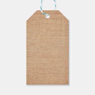 Sjabloon - Burlap-achtergrond Cadeaulabel