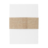 Sjabloon - Burlap-achtergrond Uitnodigingen Wikkel (Achterkant Voorbeeld)