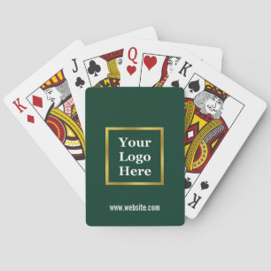 Sjabloon Business Website Uw Logo Hier Donkergroen Pokerkaarten