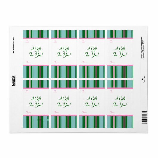 Sjabloon Cadeaulabel Label naar/van  (Full Sheet)