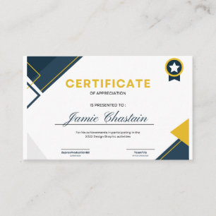 Sjabloon certificaat