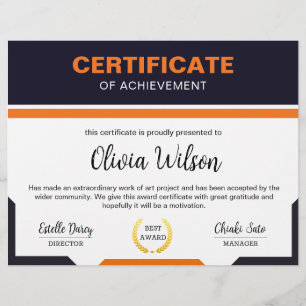 Sjabloon certificaat flyer