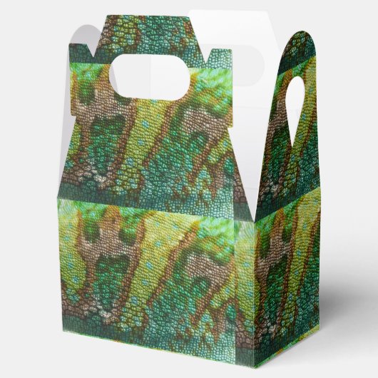 Sjabloon Chameleon Skin Texture Bedankdoosjes (Geopend)