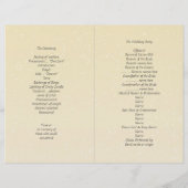 Sjabloon Champagne Sparkle Photo Wedding Program (Achterkant)