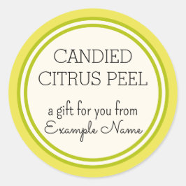 Sjabloon Citrus Peel Gift Label
