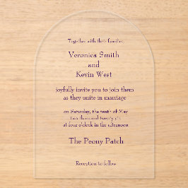 Sjabloon Clear Acryl Huwelijksuitnodiging Uitnodigingen