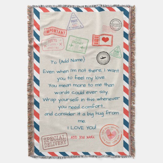Sjabloon Custom Text Sherpa Blanket – We Love You Deken (Voorkant Verticaal)
